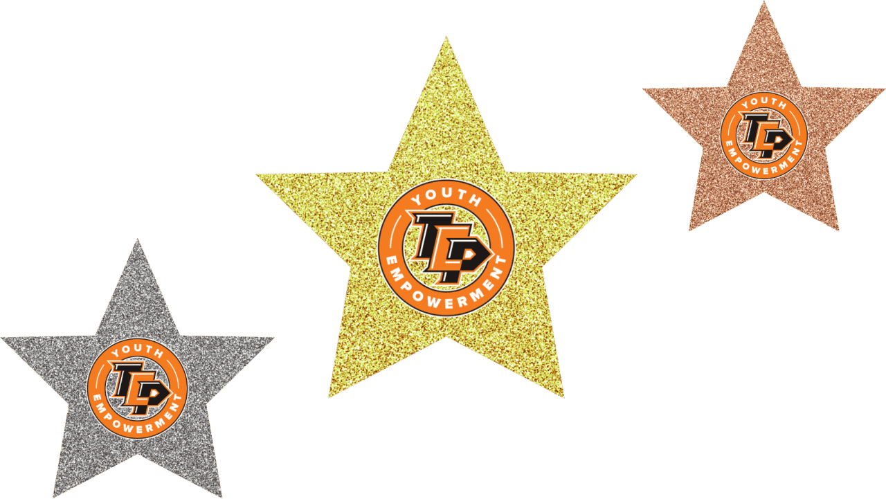 TCP Hall of Fame logo with gold, silver, and bronze stars